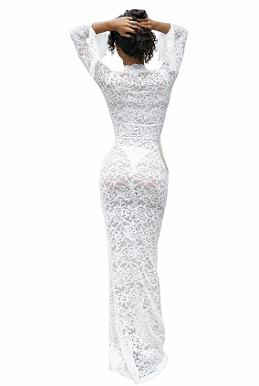 Lace Hollow-Out Maxi