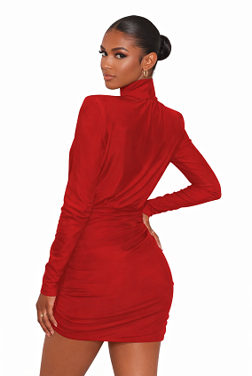Padded Shoulder Dress