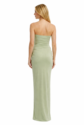 Strapless Ruched Patchwork