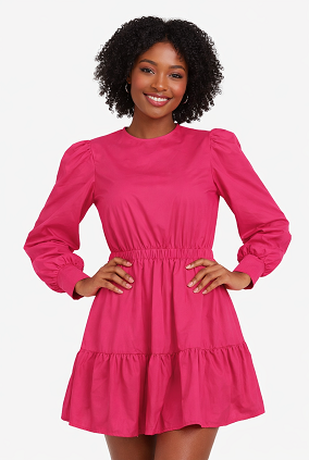 Lantern Sleeve Dress