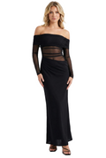 Mesh Ruched Maxi