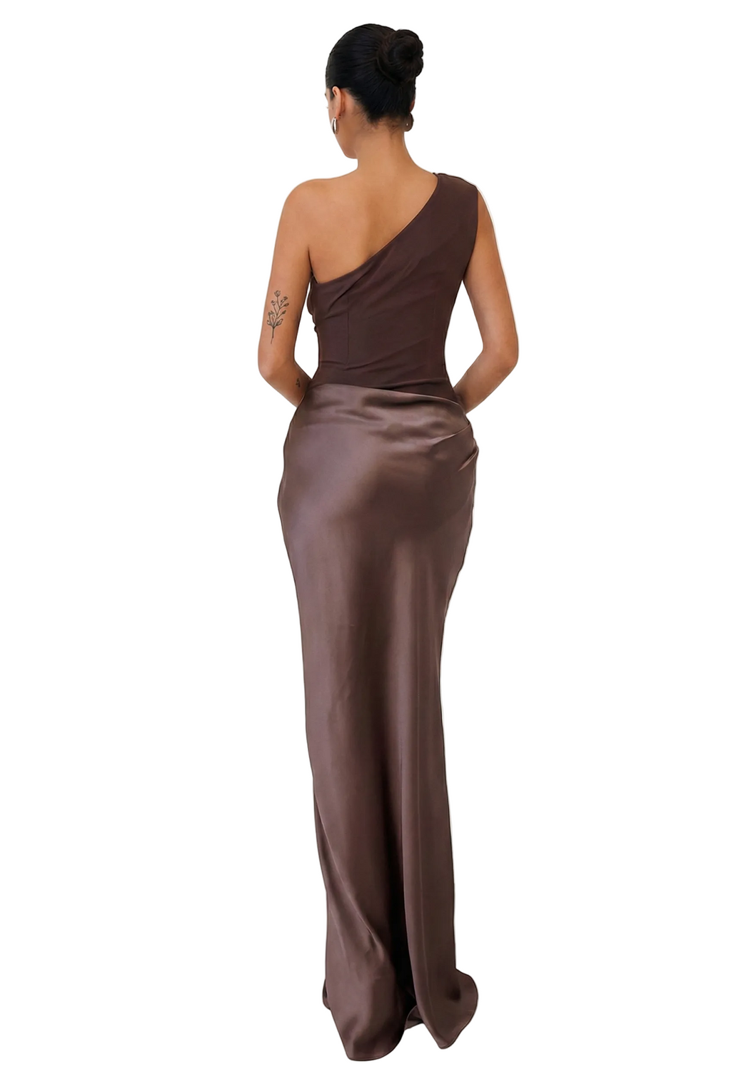 Satin One-Shoulder Dress
