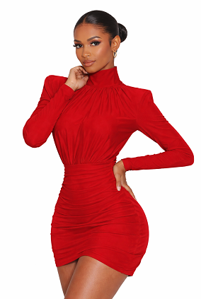 Padded Shoulder Dress