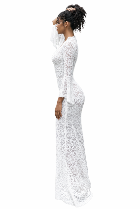 Lace Hollow-Out Maxi
