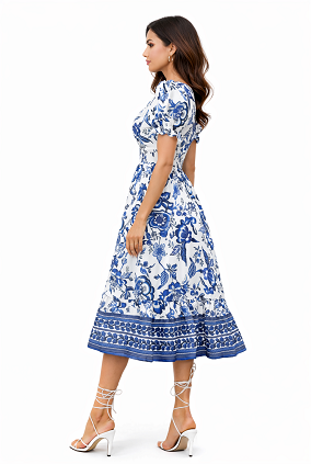 Floral V-Neck Maxi