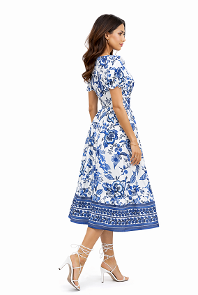 Floral V-Neck Maxi