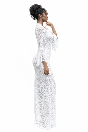 Lace Hollow-Out Maxi
