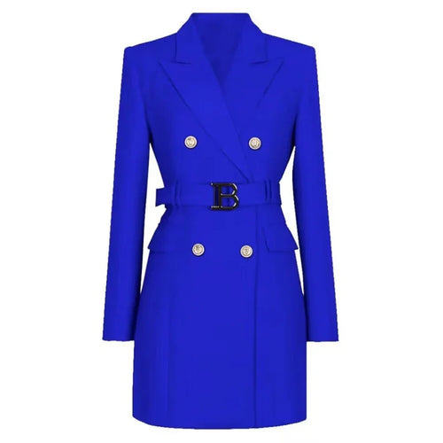 Women's Long Sleeve Buttons Double Blazer Jacket Women 2025 New Office