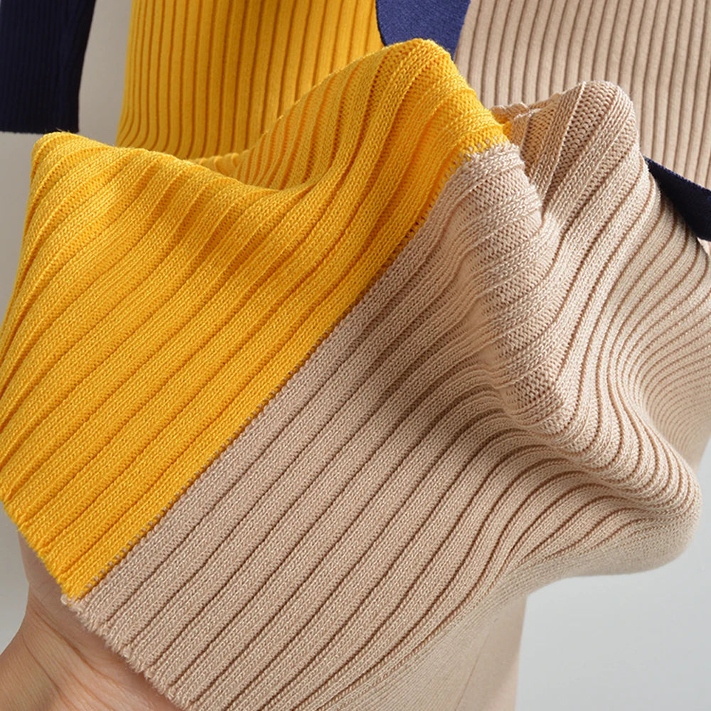 YuooMuoo Fall Winter Knit Rib Wrap Hips Bodycon Pencil Dress for Women