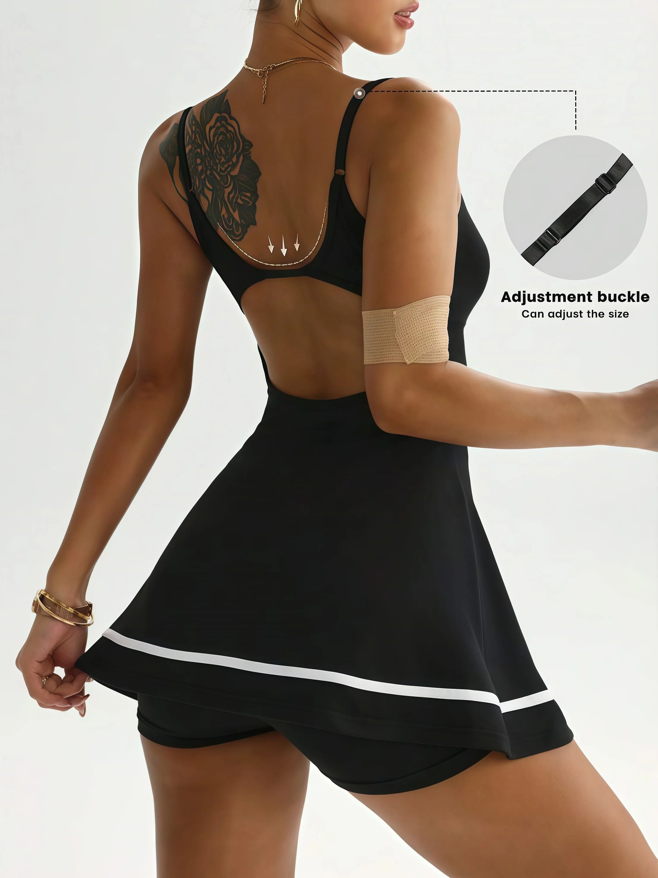 Women's color blocked camisole dress hanging sleeveless thickened