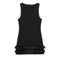 HXAO Black Feather Dress Womens Dresses Autumn 2025 Elegant Party