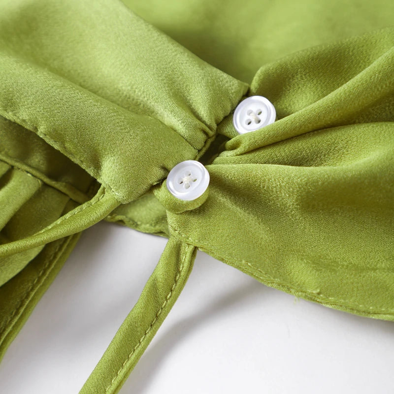 Elegant Ribbon Halter Dress Women Solid Off Shoulder Sleeveless