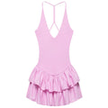 Women's Dresses 2025 Halter Pink Mini Dresses Chic v Neck Layer