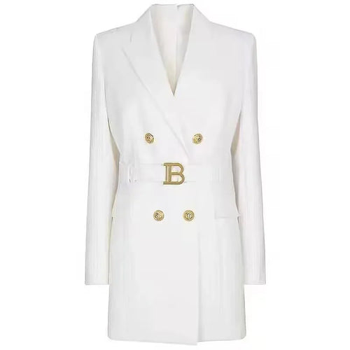 Women's Long Sleeve Buttons Double Blazer Jacket Women 2025 New Office