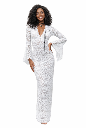 Lace Hollow-Out Maxi